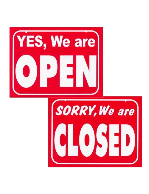 OPEN AND CLOSE STICKER HANGING WITH CHAIN 21.5 X 28CM