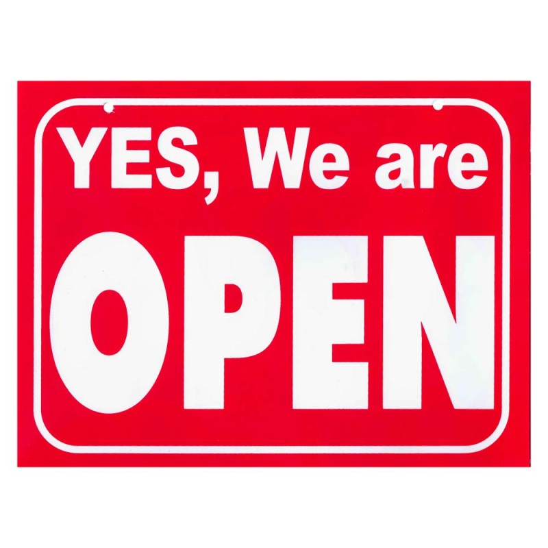 OPEN AND CLOSE STICKER HANGING WITH CHAIN 21.5 X 28CM