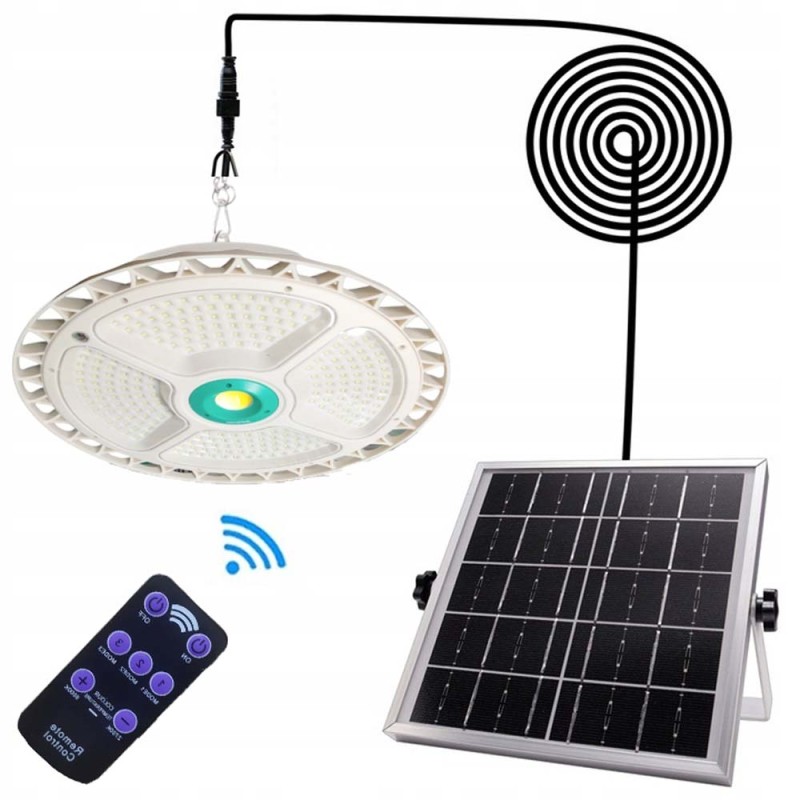 ZB-F156 SOLAR LED FLYING SAUCER LIGHT 200W WITH SOLAR PANEL