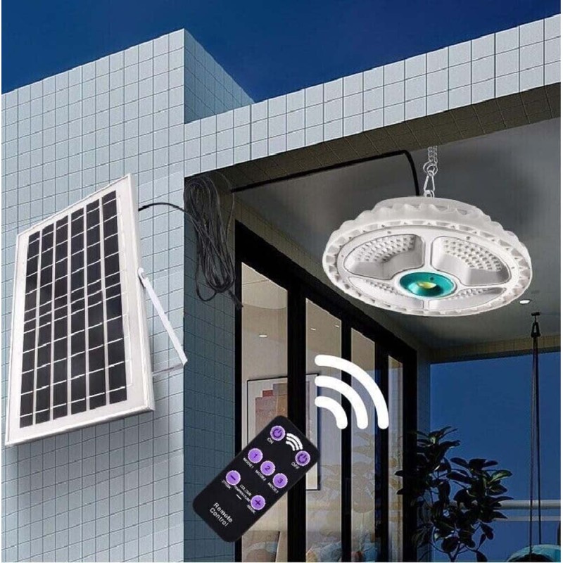 ZB-F156 SOLAR LED FLYING SAUCER LIGHT 200W WITH SOLAR PANEL