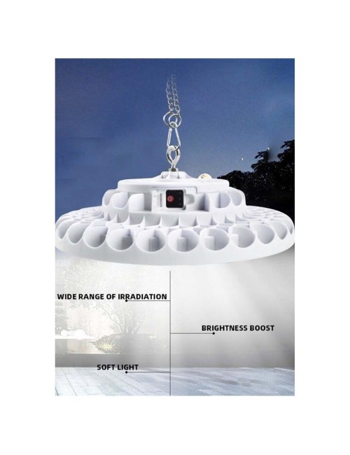 ZB-F156 SOLAR LED FLYING SAUCER LIGHT 200W WITH SOLAR PANEL