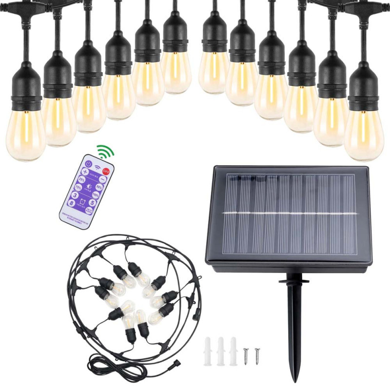 XDC109 10BULB لايت زينة طاقة شمسية مع ريموت