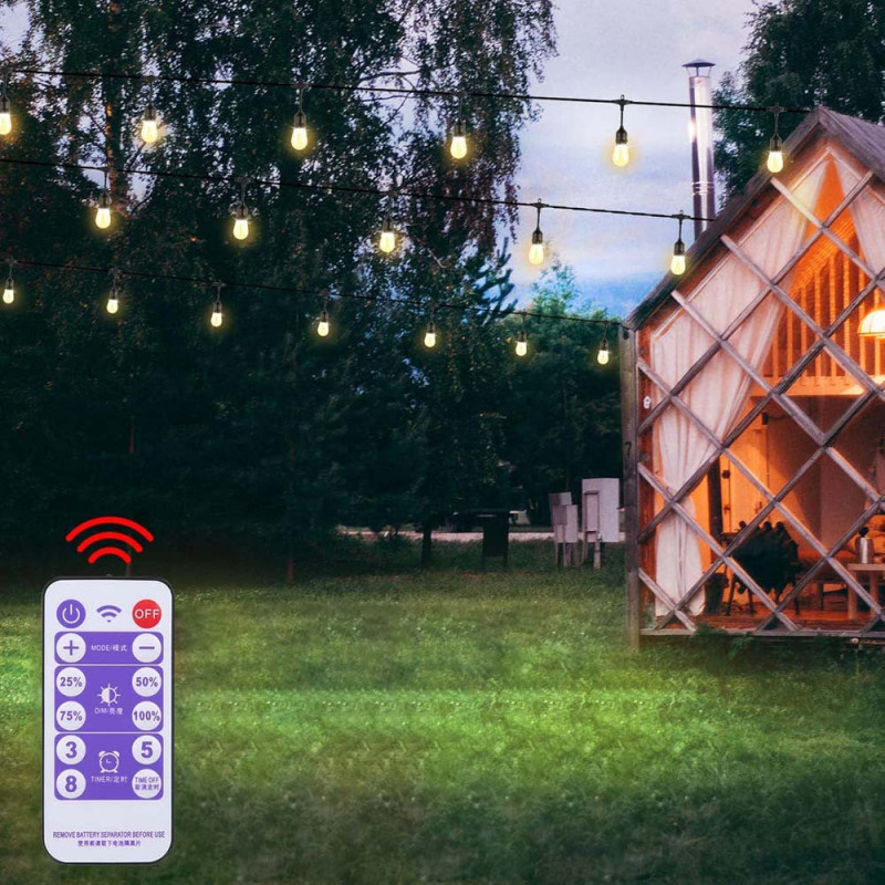 XDC109 10BULB لايت زينة طاقة شمسية مع ريموت