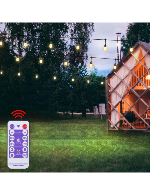 XDC109 10BULB لايت زينة طاقة شمسية مع ريموت