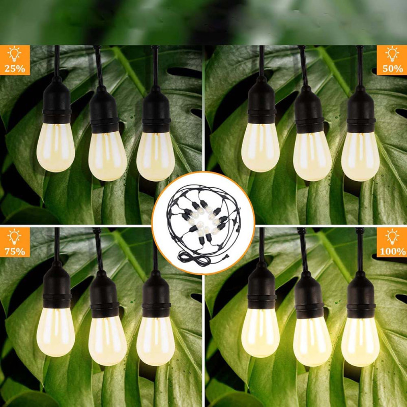 XDC109 10BULB لايت زينة طاقة شمسية مع ريموت