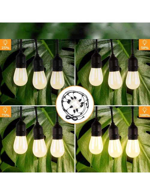 XDC109 10BULB لايت زينة طاقة شمسية مع ريموت