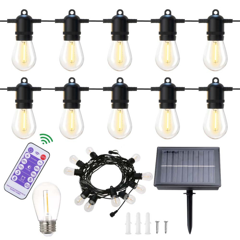 XDC110 10BULB لايت زينة طاقة شمسية مع ريموت