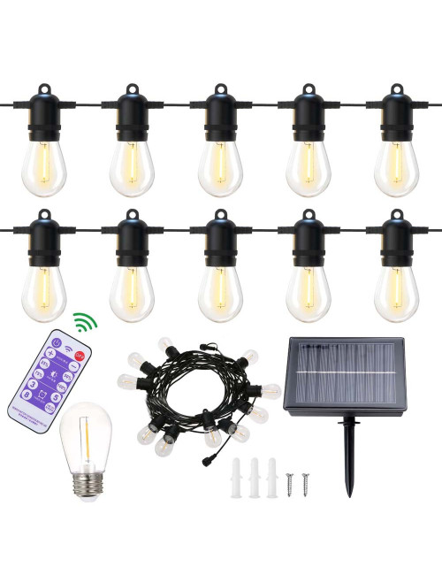 XDC110 10BULB لايت زينة طاقة شمسية مع ريموت