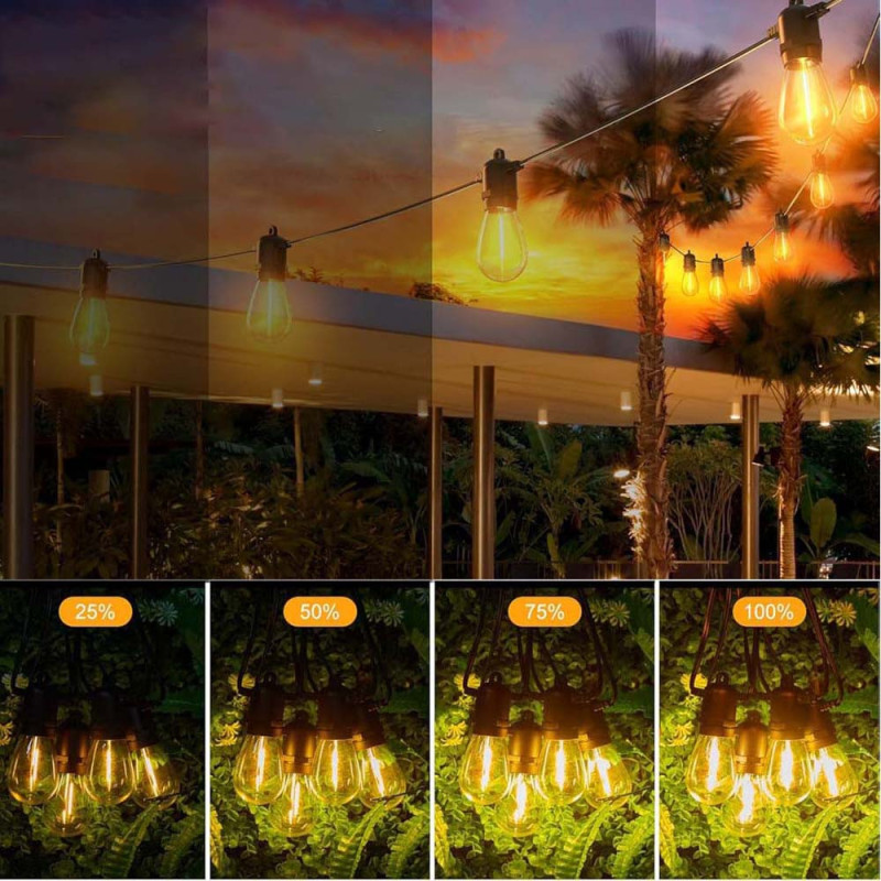 XDC110 10BULB لايت زينة طاقة شمسية مع ريموت