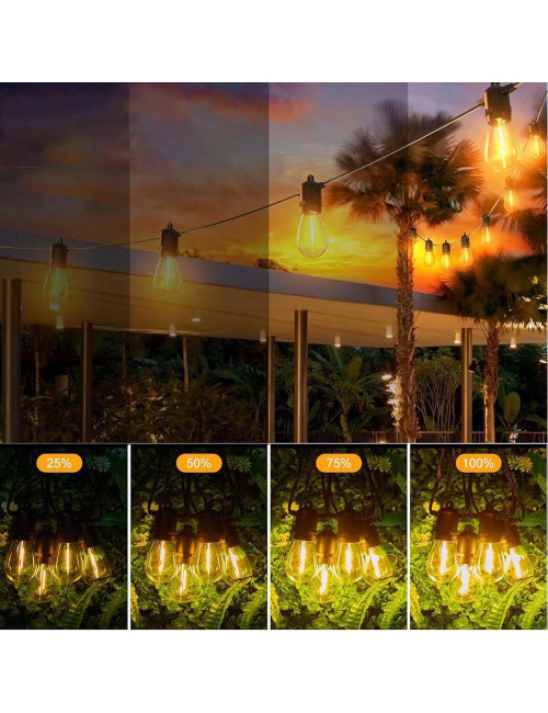 XDC110 10BULB لايت زينة طاقة شمسية مع ريموت
