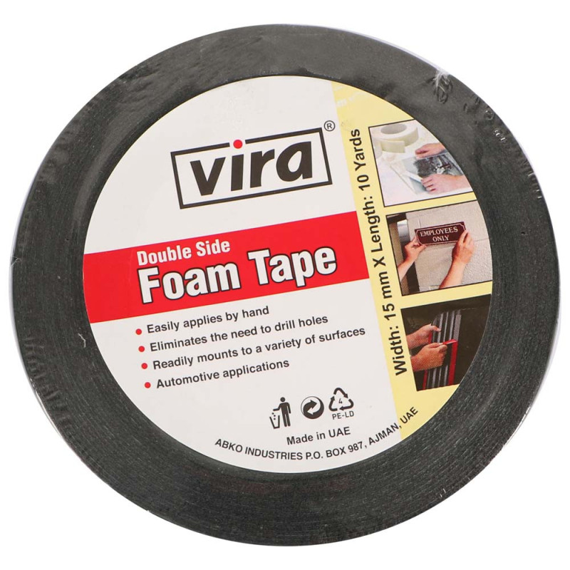 Double Side Foam Tape 15 MM x 10 YDS - UAE