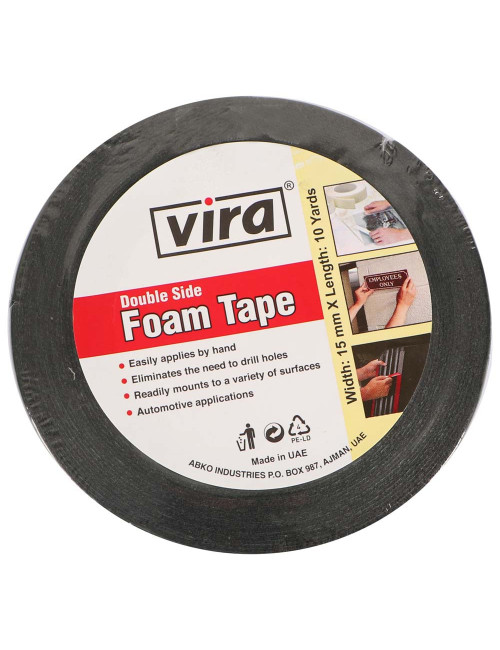 Double Side Foam Tape 15 MM x 10 YDS - UAE