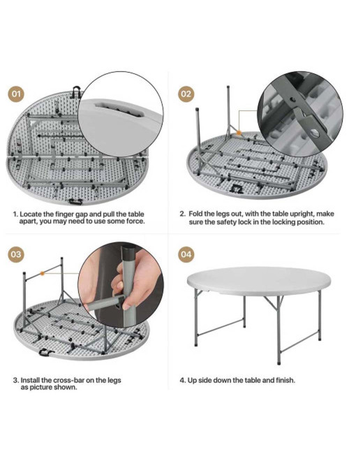 ROUND FOLDING TABLE 1.2M