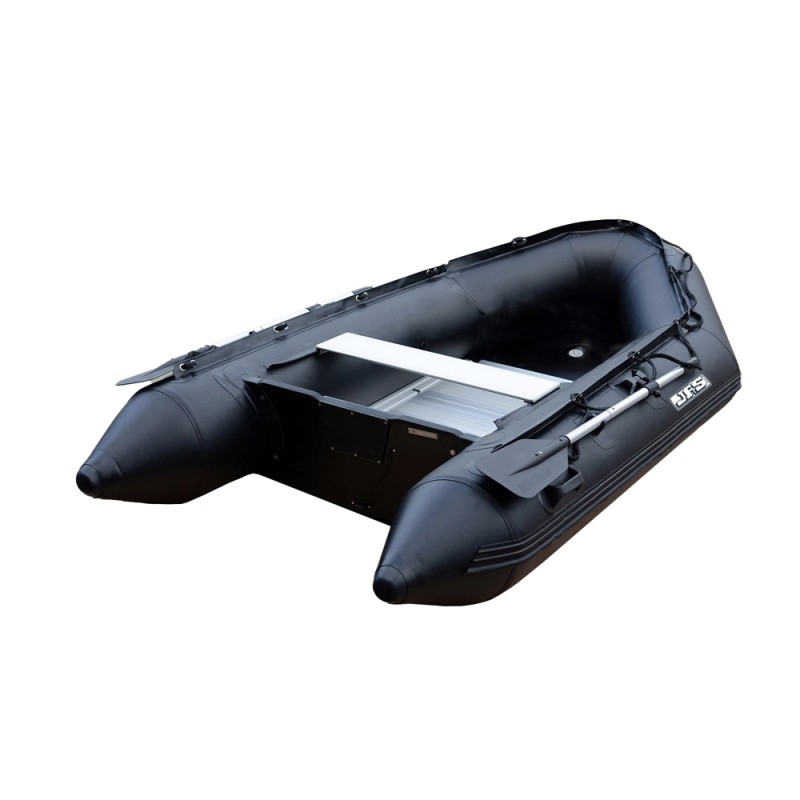 RUBBER SPEED BOAT BLACK GOLD STEEL 230×133×35CM 34KG