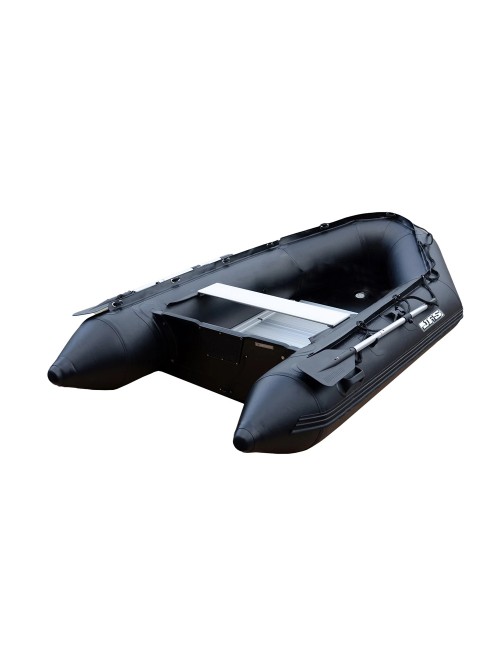 RUBBER SPEED BOAT BLACK GOLD STEEL 230×133×35CM 34KG
