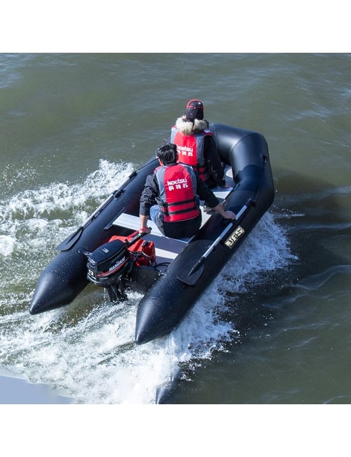 RUBBER SPEED BOAT BLACK GOLD STEEL 230×133×35CM 34KG