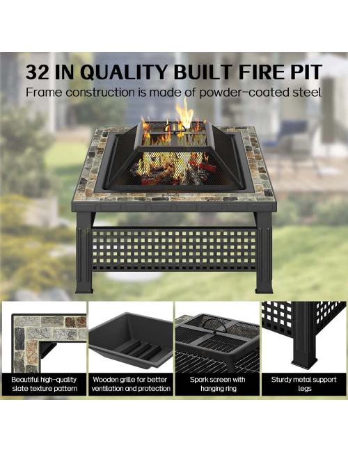 2210 BARBECUE STOVE 76X76X50CM