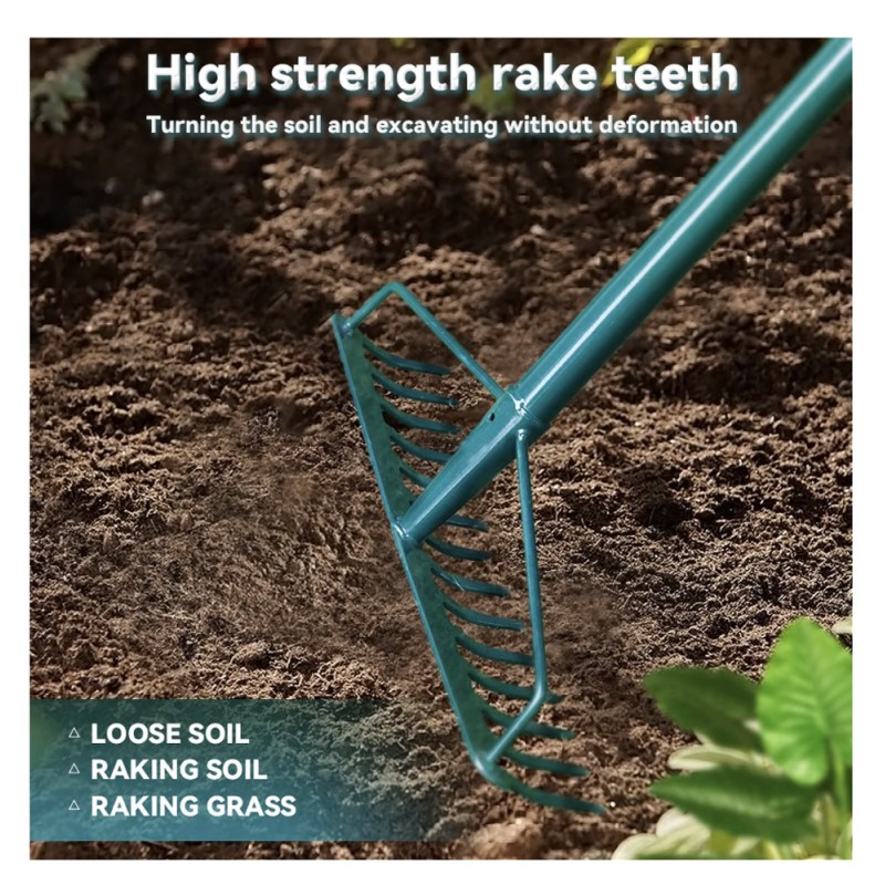 G01 RAKE WITH METAL HANDLE 14T