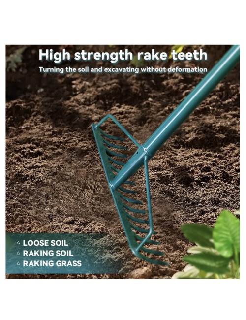 G01 RAKE WITH METAL HANDLE 14T