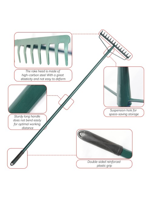 G01 RAKE WITH METAL HANDLE 14T