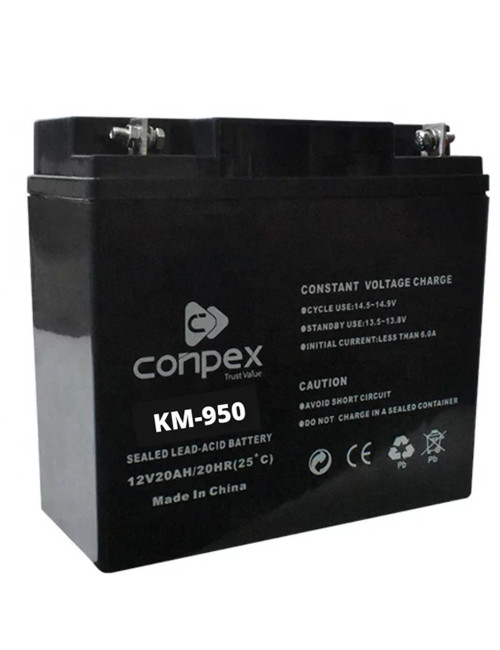 KM-950 MULRIFUNCTIONAL MOBILE POWER 12V 1 LED BULB & 1 COB LIGHT WITH INVERTER