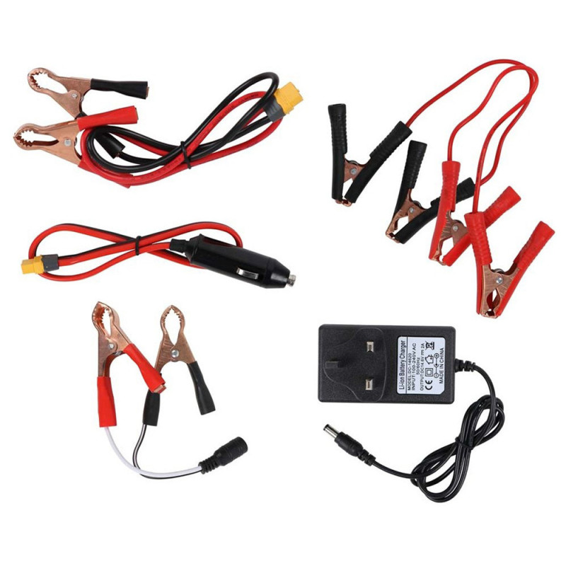 KM-950 MULRIFUNCTIONAL MOBILE POWER 12V 1 LED BULB & 1 COB LIGHT WITH INVERTER