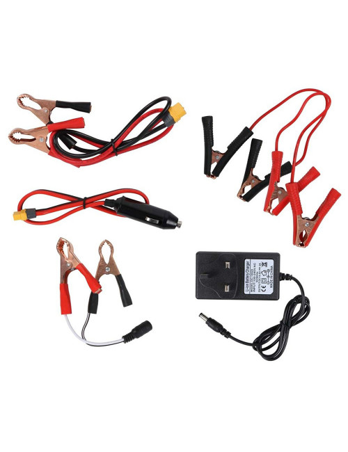 KM-950 MULRIFUNCTIONAL MOBILE POWER 12V 1 LED BULB & 1 COB LIGHT WITH INVERTER