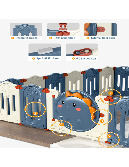 RMX-018 BABY PLAY FENCE 190*190*103CM