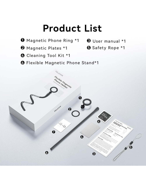 TELESIN FLEXIBLE MAGNETIC PHONE HOLDER
