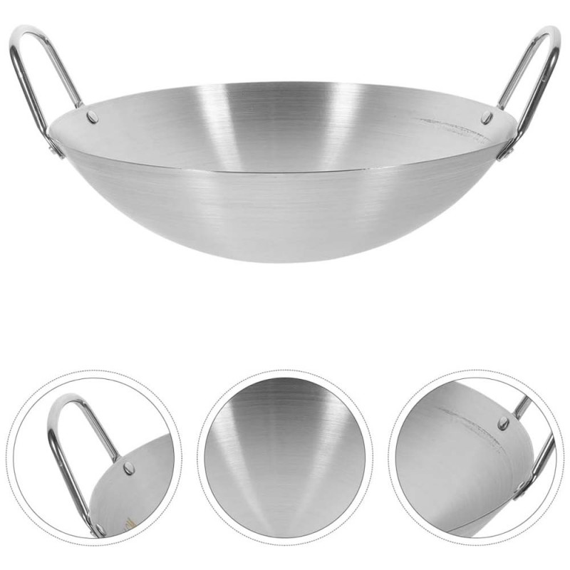 WOK6-34 مقلاة استيل 34سم