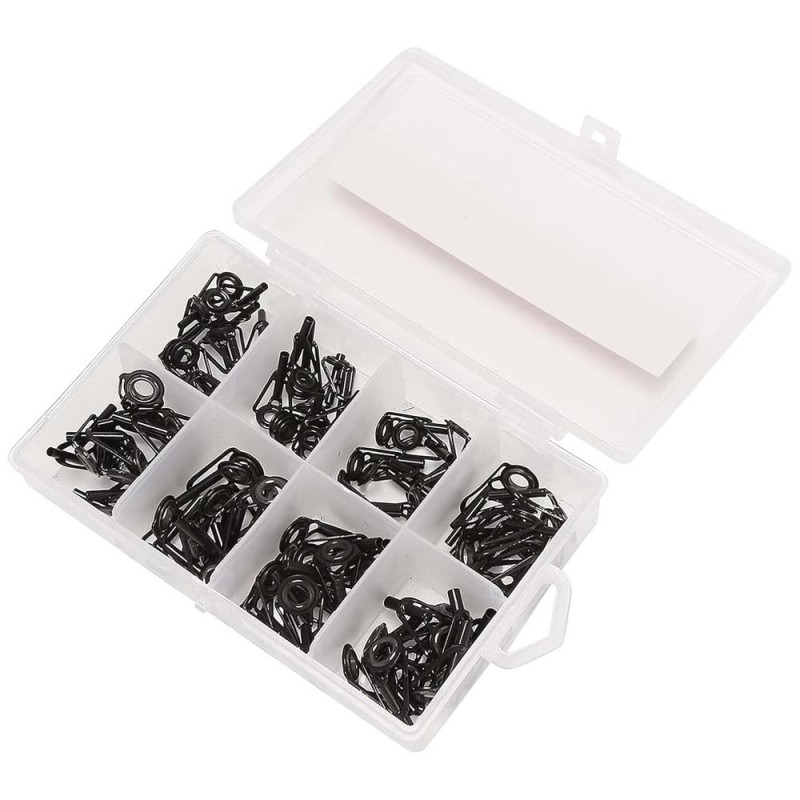 -91 FISHING ROD ENDED EYEPIECES BLACK 80PCS هوك