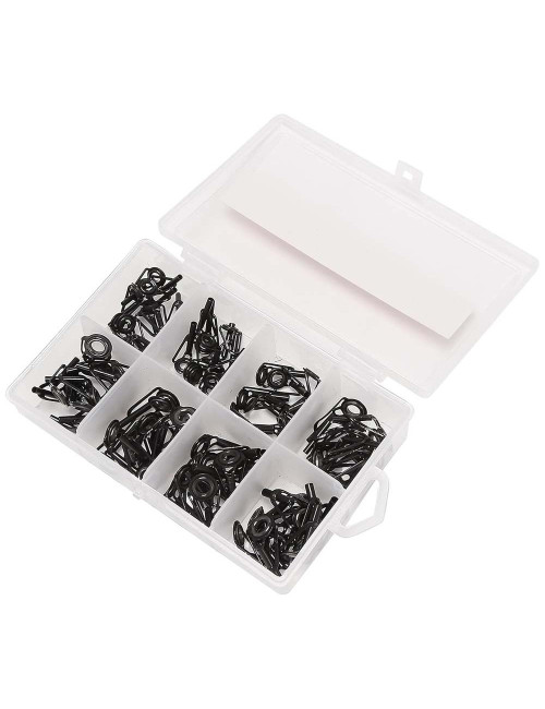 -91 FISHING ROD ENDED EYEPIECES BLACK 80PCS هوك