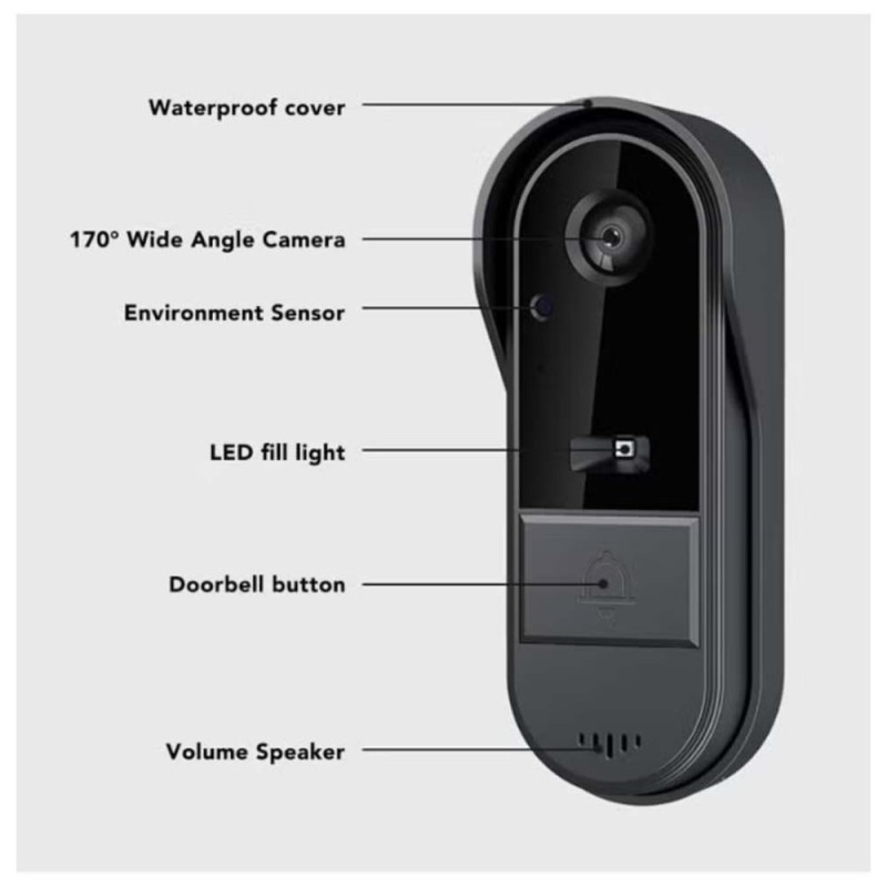 SMART HOME VIDEO DOORBELL جرس باب مع كاميرا