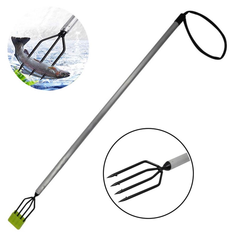 97-FISHING ALUMUNIUM HANDLE WITH 4 FRONGS