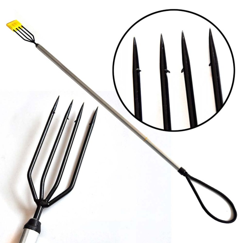 97-FISHING ALUMUNIUM HANDLE WITH 4 FRONGS