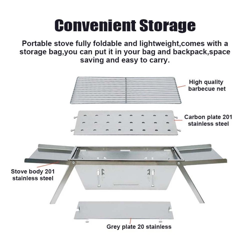 FOLDING STOVE 42X21.5X17CM