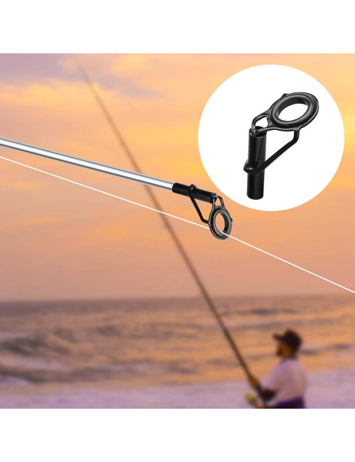 -89 FISHING ROD TIP EYEPIECES BLACK 50PCS