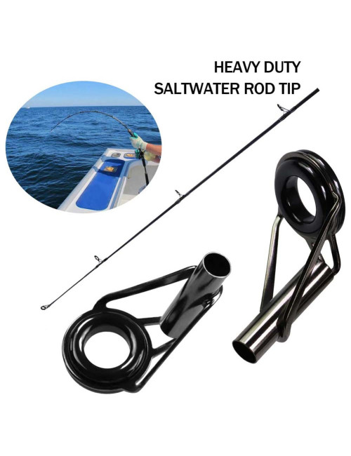 -89 FISHING ROD TIP EYEPIECES BLACK 50PCS