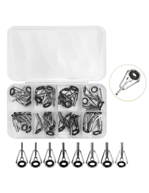 -90 FISHING ROD TIP EYEPIECES SILVER 80PCS
