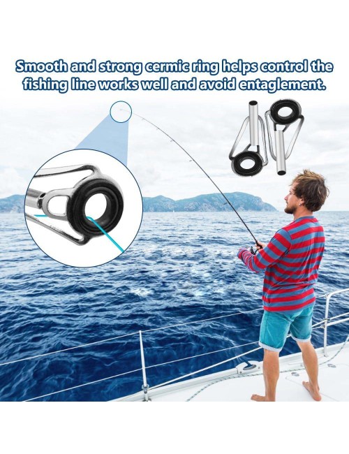 -90 FISHING ROD TIP EYEPIECES SILVER 80PCS
