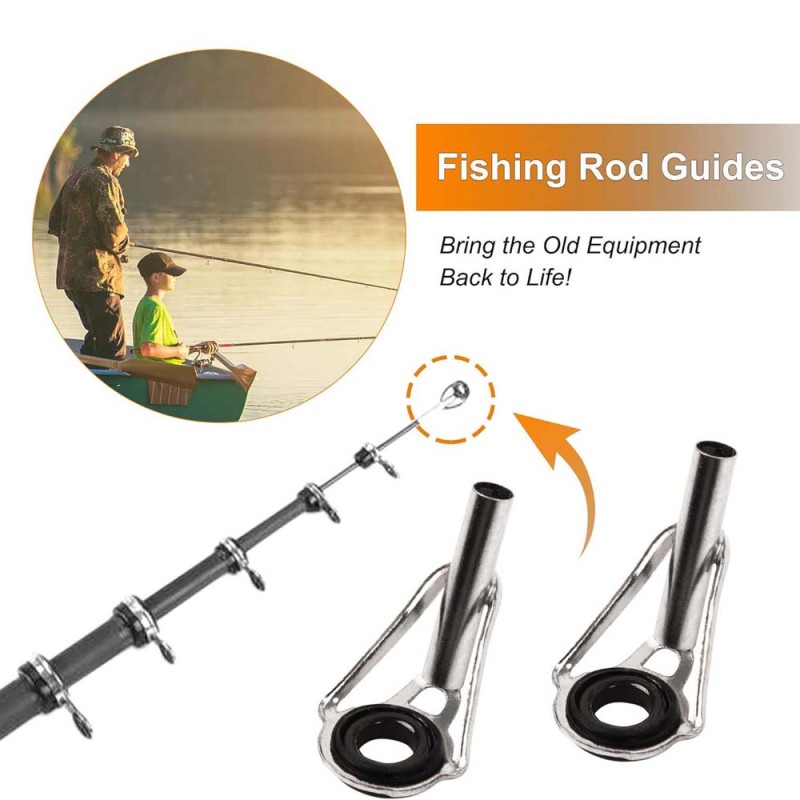 -90 FISHING ROD TIP EYEPIECES SILVER 80PCS هوك