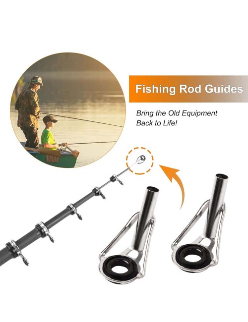 -90 FISHING ROD TIP EYEPIECES SILVER 80PCS
