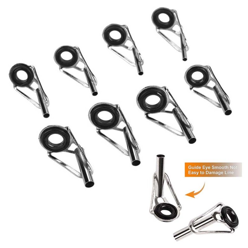 -90 FISHING ROD TIP EYEPIECES SILVER 80PCS هوك