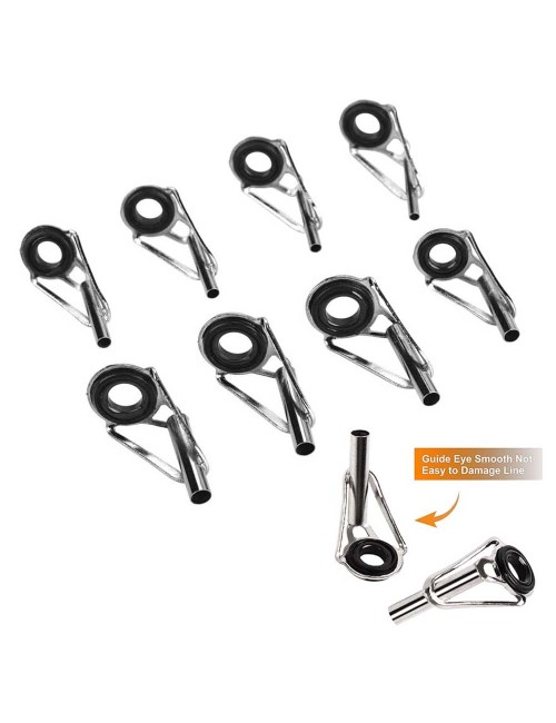 -90 FISHING ROD TIP EYEPIECES SILVER 80PCS