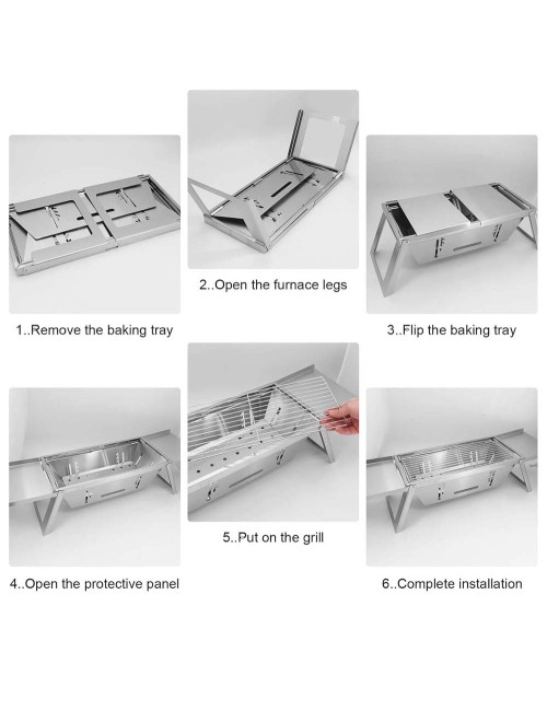 BBQ MESH RACK 26.5X20.5X2.5CM قاعدة شوي استيل