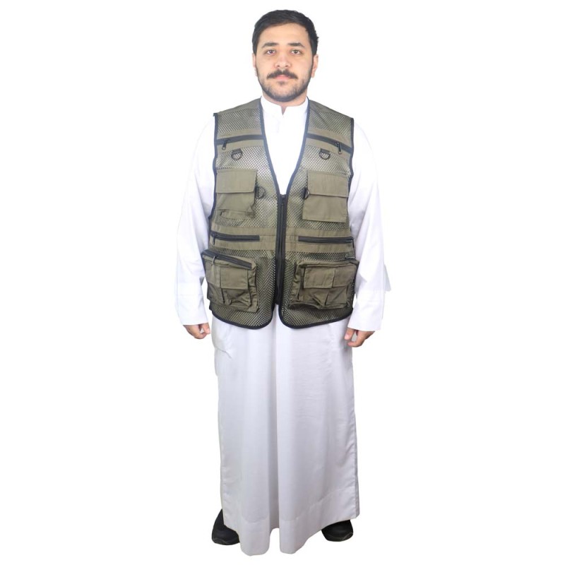 -78 MILITARY GREEN MESH JACKET 4XL جاكيت صيد