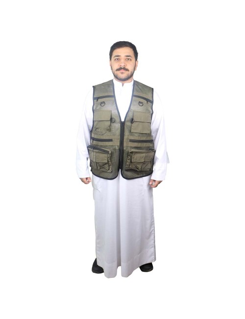 -78 MILITARY GREEN MESH JACKET 4XL جاكيت صيد