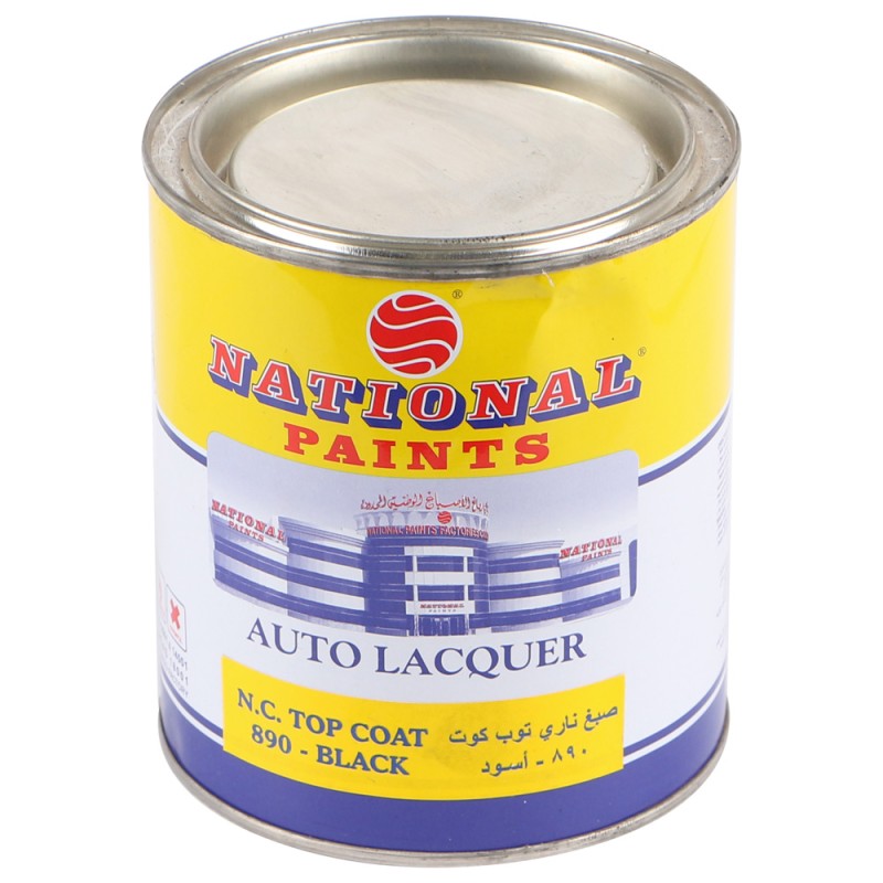 NATIONAL AUTO LACQUER N.C. TOP COAT GLOSS BLACK 1 LTR
