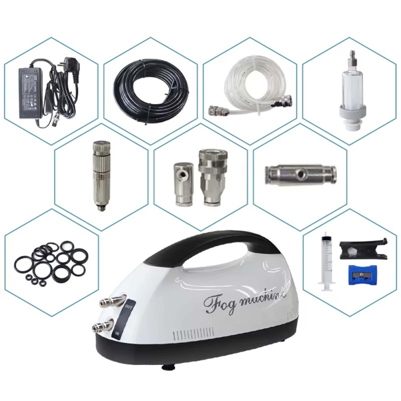 MINI FOG MACHINE 60W WITH 10 MTR HOSE 6 NOZZLES