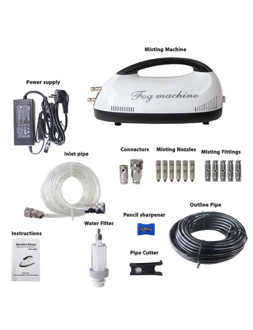 MINI FOG MACHINE 60W WITH 10 MTR HOSE 6 NOZZLES